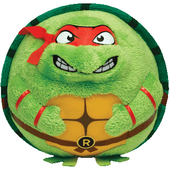 Teenage Mutant Ninja Turtle 4" TY Beanie Ballz TMNT NEW Raphael 