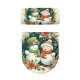 thumbnail image 2 of HELLHERO Christmas Snowman 2 Pieces Stretch Round Toilet Lid Dust Cover with Fits All Toilet Shapes for Adjustable, 2 of 8