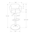 thumbnail image 3 of Bar Stool Swivel Bar Height Adjustable Metal Pu Leather Look White, 3 of 5