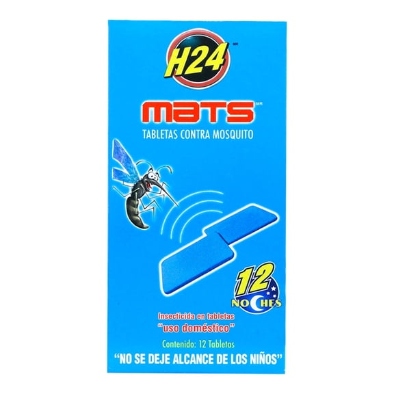 Tabletas Mats contra mosquitos 12 pzas