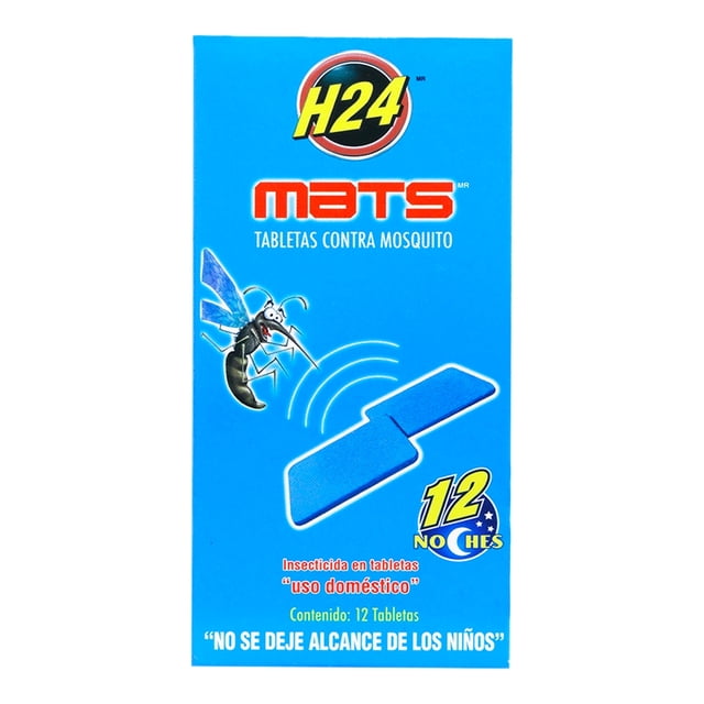 Tabletas Mats contra mosquitos 12 pzas