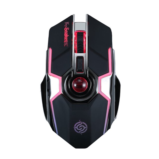 CAROOTU Wireless Mouse Silent Ergonomic Gaming Mice 7 Keys RGB Backlight 2400 DPI for Laptop Computer