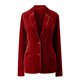 thumbnail image 4 of Chaquetas para mujer Cozy Retro manga larga terciopelo sólido botones Pokets chaqueta cárdigan abrigo suelto Top Odeerbi  ODB-3, 4 of 4