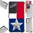 thumbnail image 1 of Compatible with Samsung Galaxy S21 Ultra 5G Hybrid Fusion Guard Phone Case Cover (Texas Flag), 1 of 1