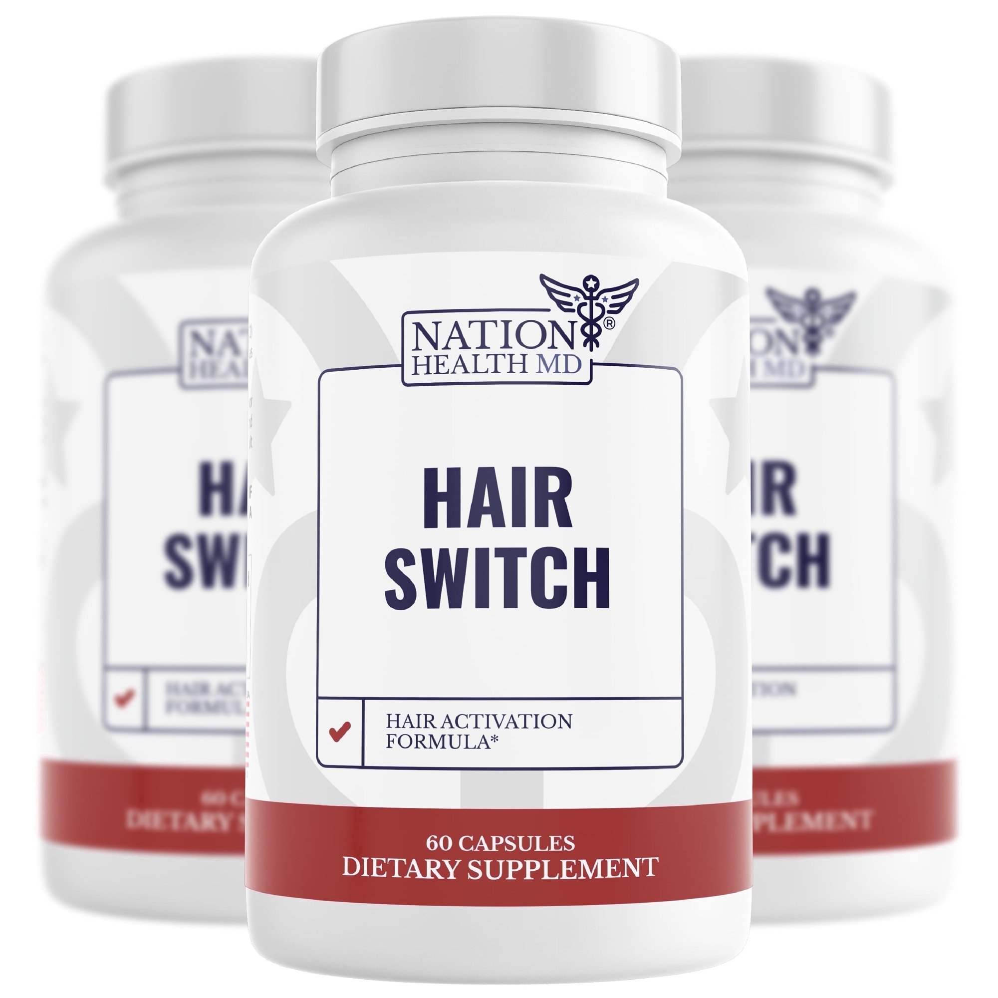 Nation Health MD Hair Switch - Supplements for Hair and Scalp - Biotin, Zinc, Selenium, and More