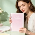 thumbnail image 2 of Detachable Coil Notebook, Gradient Transparent Cover with Rearrangeable Pages for Notes and Journaling, Pink, 2 of 6