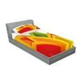 thumbnail image 2 of Ambesonne Abstract Fitted Sheet & Pillow Sham Set, Digital Autmun Leaf, Twinxl, Orange Green, 2 of 2