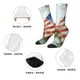 thumbnail image 5 of Fotbe Patriotic Butterfly Floral Calcetas Largas con Estampado para Hombre y Mujer – Calcetas de Compresión Transpirables y Elásticas, Viajar y Uso Diario Talla 5-11, 5 of 6