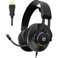 thumbnail image 2 of (1 pack) HP USB Gaming Headset with Microphone 7.1 Virtual Surround Sound and Breathable RGB LED Lighting, 2 of 6
