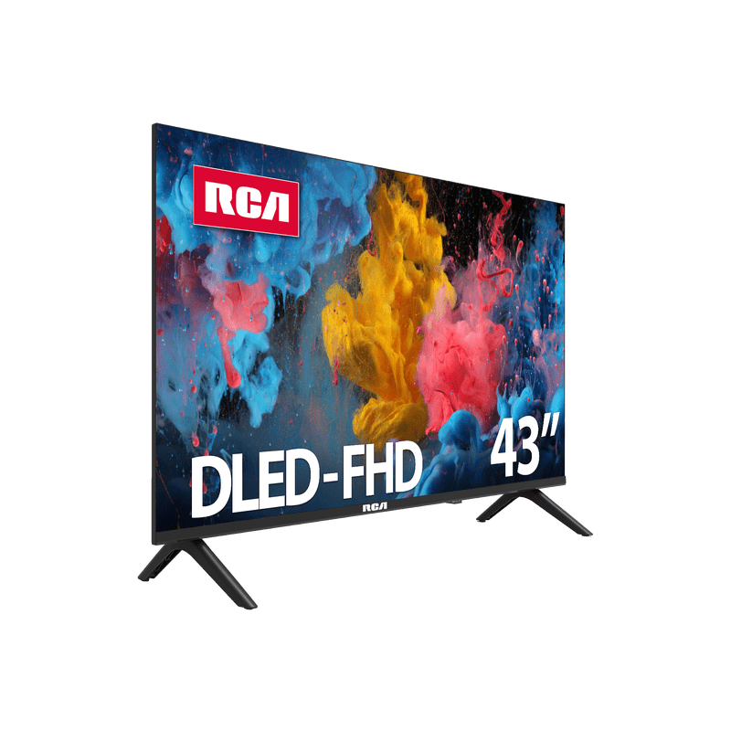 RCA 43" (1080p) FHD Smart LED TV (TC-LE43K-AN2401) Android TV front and back view