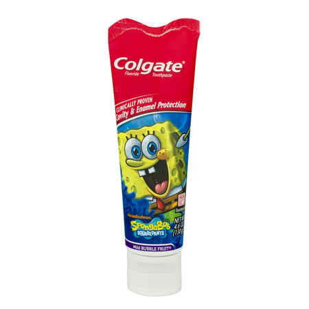 Colgate Spongebob Squarepants Dentifrice doux fruits Fluoride Bubble, 4.6 OZ
