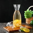 thumbnail image 4 of Juego de jarra de agua y vidrio, jarra de vidrio transparente, contenedor de botella, tetera con tapa de taza de vidrio, resistente al calor y al frío, 4 of 6