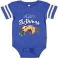 thumbnail image 3 of Inktastic Merry Slothmas Cute Christmas Sloth in Hat with Lights Boys or Girls Baby Bodysuit, 3 of 5