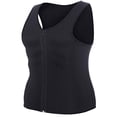 thumbnail image 2 of Sonducket Chaleco para correr para hombre, chaleco adelgazante con cremallera para el sudor, camisetas sin mangas, recortador de barriga, chaleco elástico Uniforme atlético negro NO1 Sonducket OD0282-06, 2 of 6