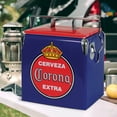 thumbnail image 4 of Corona Retro Ice Chest Cooler with Bottle Opener 13L (14 qt), Blue and Red, 4 of 7
