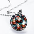 thumbnail image 2 of Christmas Elegant Glass Circular Pendant Necklace - Stunning Jewelry for Every Occasion, 2 of 5