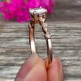 thumbnail image 2 of Moissanite Diamond Engagement ring Classic Vintage Style 1.25 Carat Art Deco ring on 10k Rose Gold, 2 of 5