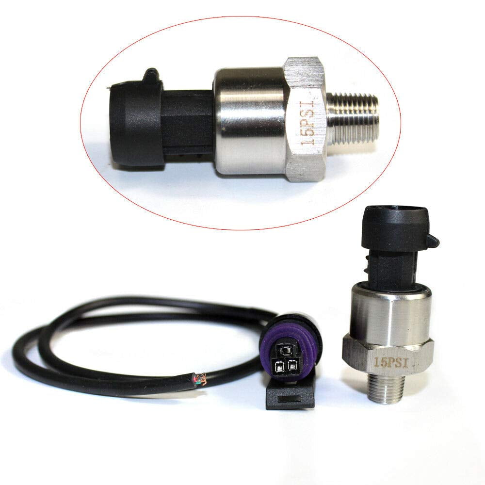 Details about   Pressure Transducer Sender Sensor Stainless Steel For Oil Fuel Air Water 100Psi 