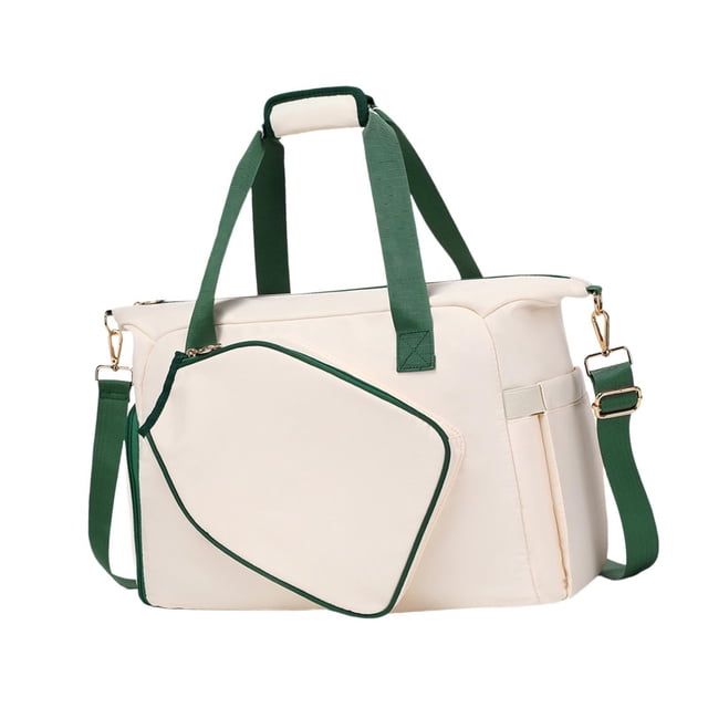 ziyahi Pickleball Racket Bag Lightweight with Zipper Green Handbag Pickleball Racquet Bag Black White Green