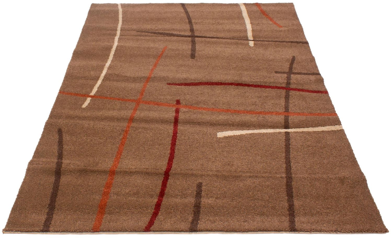 ECARPET Lotus Mod Brown Rug 6'7" x 9'8"