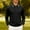 Black, variant on FRSASU Mens Spring Long Sleeve Polo Shirt Breathable Business Stripe Edge Solid Color Outdoor Golf Shirts Tops White