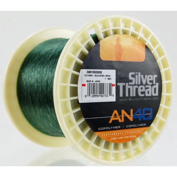SILVER THREAD (3000 YARDS-10LB TEST BULK COPOLYMER FISHING LINE IN GREEN COLOR