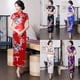 thumbnail image 5 of ALSLIAO Vestido tradicional chino cheongsam para mujer, por encima de la rodilla, con abertura, color violeta, talla M, 5 of 7