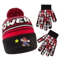 thumbnail image 1 of Set de gorro de invierno y guantes para niños Nintendo Super Mario de 4 a 7 años, 1 of 7
