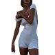 thumbnail image 1 of Mono corto ajustado sin mangas de Color sólido a la moda para mujer de VISgogo, mono corto de verano para discoteca, ropa de calle VISgogo  moda, 1 of 9