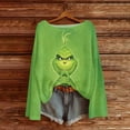thumbnail image 2 of Women Christmas Top Long Sleeve Christmas Tree Xmas Gift Tops Dark Green XXL, 2 of 4