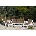 thumbnail image 4 of Jeco 6pc White Wicker Seating Set with Turquoise Cushions, 4 of 5