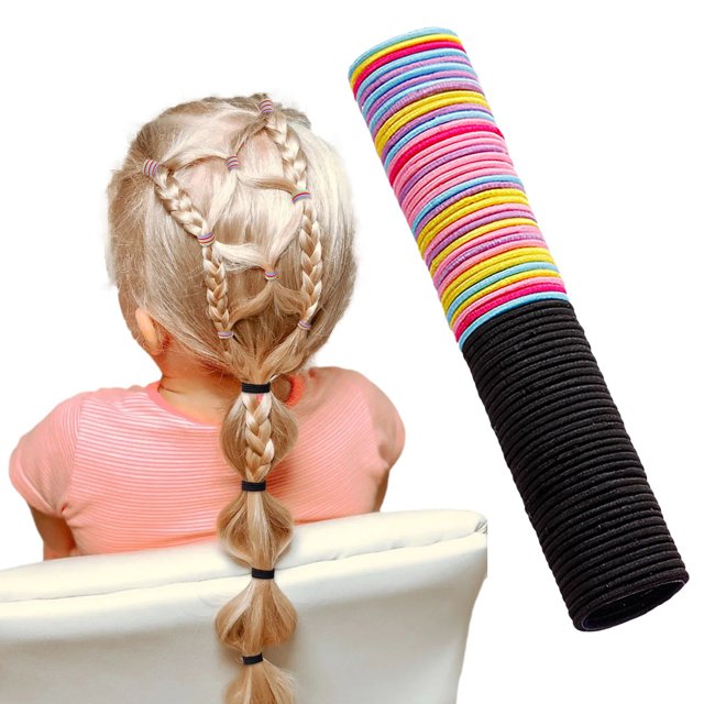 No Damage Elastic Hair Ties Soft Seamless Mini Ponytail Holders Gentle Toddler Headband Rope Accessories Multipack