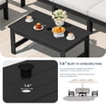 thumbnail image 6 of SERWALL Outdoor Patio Furniture Set, 6-Piece HDPE Outdoor Sofa Set Patio Conversation Set, Black Frame with Beige Cushions, 6 of 7