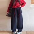 thumbnail image 3 of JTieacloth Girls Jogger Sweatpants Girls Jogger Pants Winter Warm Flared Legging Tracksuit Bottoms With Stretch Soft Thermal Inner Layer For Casual Outfit,Sizes 6-7 Years, 3 of 5