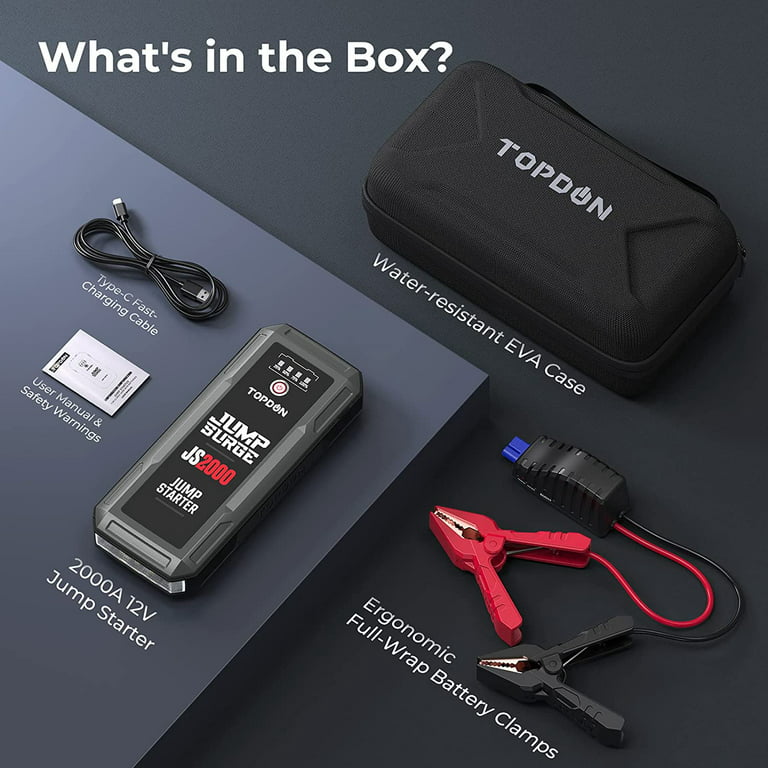 Topdon Js2000 4000aer 4120A 800A Xiomi 70mai Portable Rechargeable Battery  Engine Moco Nexpow LiFePO4 Hz014 Kfly Car Jump Starter with Air Bag - China  Jump Starter, F39 Starter Car Jump
