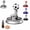 Classic Silver Bottom Base, variant on Solar Rotating Football Car Air Freshener, Powered Aromatherapy Rotating Dashboard Fragrance Ball, Wireless Match Day Football Car Interior Decoration, Reusable Car Vent