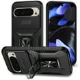 thumbnail image 2 of XPM for Google Pixel 10 /Pixel 10 Pro Phone Case, Case, Camera Cover with Magnetic Rotation Ring Stand, Military Grade Hybrid Hard TPU Shockproof Cover for Pixel 10 / 10 Pro (Black), 2 of 10