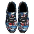 thumbnail image 2 of We Wish You Ameri ChriStas Santa American flag Shoes Sneakers for Women Men Black Size 8, 2 of 7