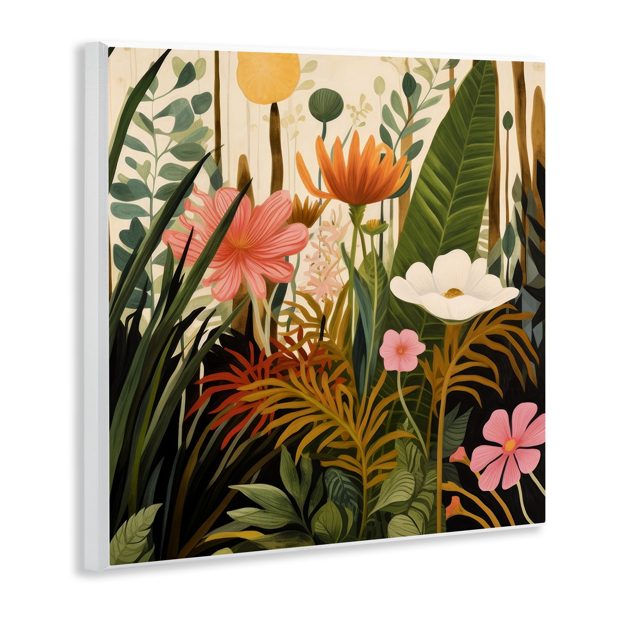 Stupell Industries Botanical Embrace in the Jungle Wall Plaque Art, design by Lazar Studio