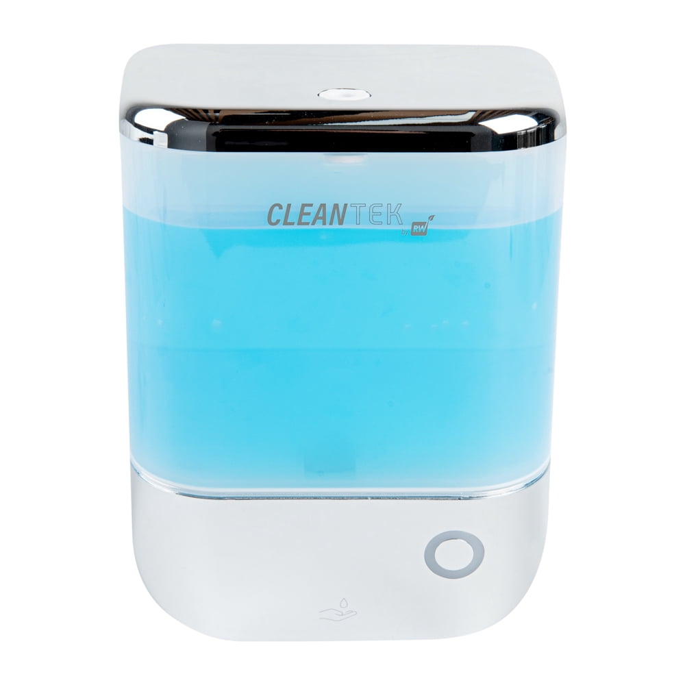 Restaurantware-Clean Tek Professional 34 Ounce Automated Soap Dispenser, 1 Touchless Wall-Mountable Soap Dispenser - With Security Key, Silver Plastic Soap Dispenser, Transparent, For Liquid Soap