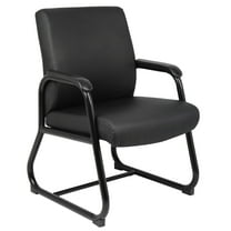 Boss Office Products Big and Tall B709 Executive Guest Reception Waiting Room Chair, Black