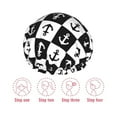 thumbnail image 6 of KLL Nautical Anchors1 Pattern Shower Cap & Bath Cap for Women,Reversible Oversized Waterproof Shower Caps for all Hair Lengths,Elastic Reusable Bathing Hair Cap, 6 of 7