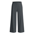 thumbnail image 4 of THNCYX Womens Solid Color Sweatpants With Pockets Elastic High Waist Long Casual Pants, 4 of 9