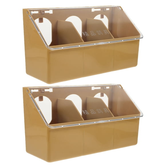 unbranded 2Ud De Comida Para Jaulas De Y Pájaros Color Café Y Resistente