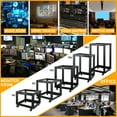 thumbnail image 5 of OCEANHUG 12U Server Rack Open Frame with Casters 4 Post  19-inch Data Rack Network Rack Cabinet Heavy Duty Black, 5 of 5