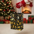thumbnail image 5 of 12 Pcs Christmas Party Favors Bags Black and Gold Christmas Goodie Gift Paper Bags with Handles Xmas Tree Reindeer Snowflake Candy Treat Pouch for Xmas Party Decoration Holiday Supplies, 5 of 6