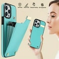 thumbnail image 4 of Jiahe Cover For iPhone 13, Wallet Case with Card Slot Holder,Slim Hybrid Shockproof Premium Leather AntiScratch Lightweight Case Cover, mint, 4 of 7