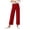 Red, variant on Women Stretch Twill Cropped Wide Leg Pant Comfy Casual Capri Pants High Waisted Straight Leg Chino Pants Ankle Jeans Elastic Cozy Trousers