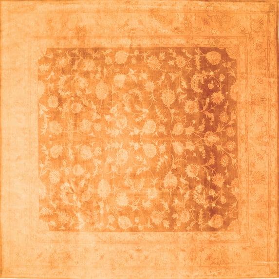 Ahgly Company Indoor Square Persian Orange Traditional Area Rugs, 3' Square