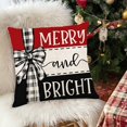 thumbnail image 3 of Tarmeek Christmas Pillow Covers 18x18 Inch Set of 4 Christmas Decorations, Seasonal Winter Xmas Holiday Decor Throw Pillow Covers for Home Decor Christmas Decorations Indoor, 3 of 9
